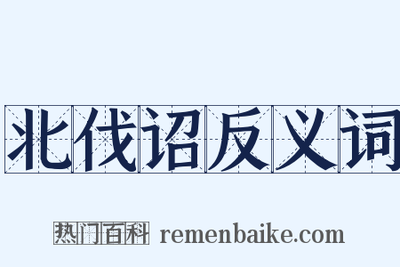 北伐诏反义词是什么意思的图片